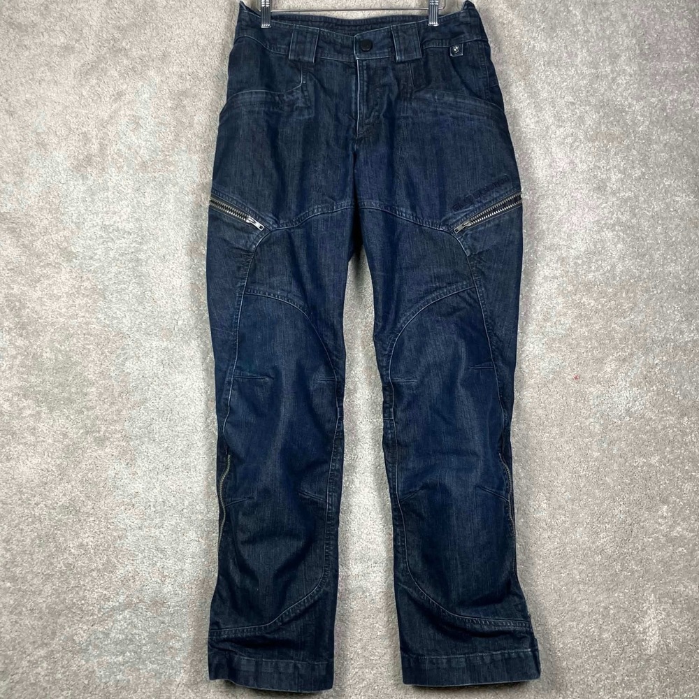 BMW Motorrad City 2 Motorcycle Riding Pants Mens Medium Blue Denim Zippered